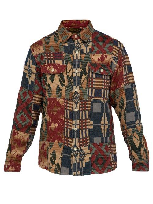 Matchesfashion.com Rrl - Patchwork Brushed Cotton Jacquard Shirt Jacket - Mens - Multi