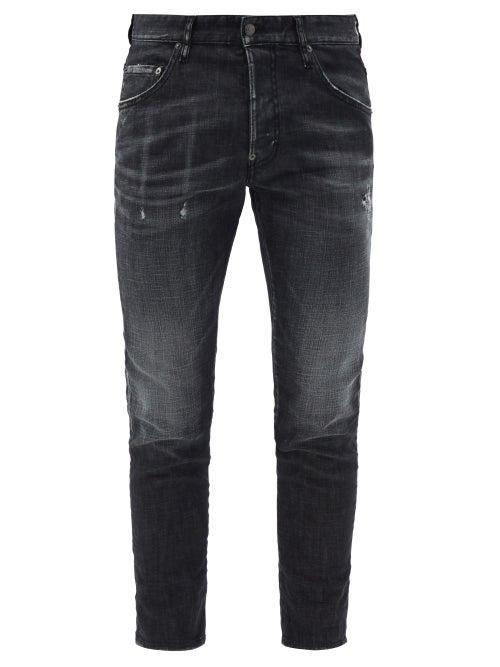 Matchesfashion.com Dsquared2 - Skater Distressed Skinny-leg Jeans - Mens - Grey