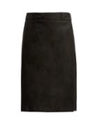 Matchesfashion.com Prada - Logo Plaque Wrap Skirt - Womens - Black