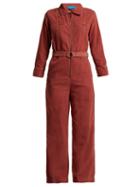 Matchesfashion.com M.i.h Jeans - Drayson Cotton Corduroy Jumpsuit - Womens - Dark Red