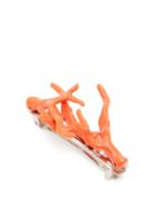 Matchesfashion.com Timeless Pearly - Coral Effect Hair Clip - Womens - Red