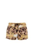Matchesfashion.com Versace - Baroque Print Swim Shorts - Mens - Gold Multi