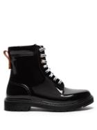 Matchesfashion.com See By Chlo - Leather Trim Pvc Rain Boots - Womens - Black