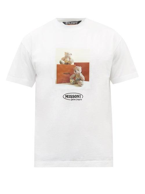 Palm Angels - X Missoni Bear-print Cotton-jersey T-shirt - Mens - White