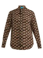 M.i.h Jeans Twigs Tie-neck Silk Crepe De Chine Shirt