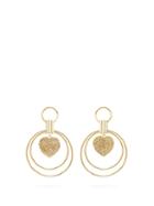 Matchesfashion.com Joelle Kharrat - Hearts Gold Plated Drop Earrings - Womens - Gold
