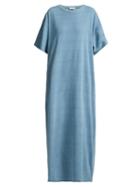 Matchesfashion.com Raey - Denim Jersey Maxi T Shirt Dress - Womens - Light Denim