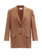 The Row - Stonna Single-breasted Silk-blend Jacket - Womens - Brown