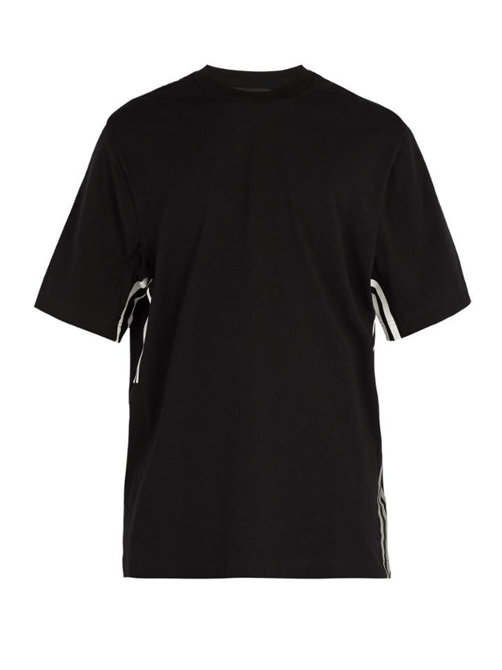 Y-3 Striped Short-sleeve Cotton-jersey T-shirt