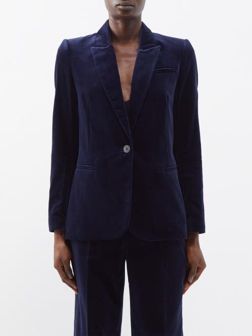 Cefinn - Jamie Velvet Blazer - Womens - Navy