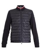 Matchesfashion.com Moncler - Quilted Down And Cotton Jersey Jacket - Mens - Navy