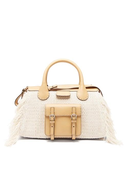 Chlo - Edith Leather-trim Wool-blend Handbag - Womens - Beige