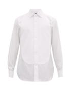 Matchesfashion.com Emma Willis - Pique-bib Cotton-poplin Shirt - Mens - White