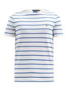 Matchesfashion.com Polo Ralph Lauren - Logo-embroidered Striped Cotton-jersey T-shirt - Mens - White