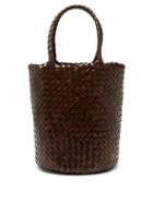 Matchesfashion.com Dragon Diffusion - Jacky Woven Leather Basket Bag - Womens - Dark Brown
