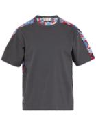 Matchesfashion.com Marni - Floral Print Cotton Jersey T Shirt - Mens - Grey