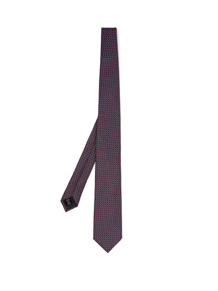 Ermenegildo Zegna Circular-embroidered Silk Tie