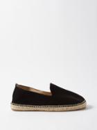 Maneb - Logo-debossed Suede Espadrilles - Mens - Black