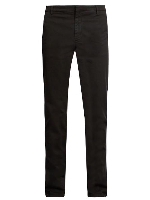 Kenzo Slim-leg Stretch-cotton Chino Trousers