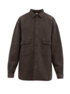 Matchesfashion.com Raey - Oversized Textured Cotton Blend Shirt - Mens - Brown