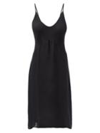 Ladies Lingerie Araks - Cadel Pintucked Silk-georgette Slip Dress - Womens - Black