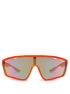 Matchesfashion.com Prada Eyewear - Reflective Acetate Sunglasses - Womens - Orange