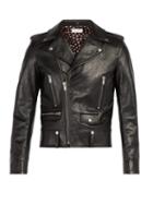 Matchesfashion.com Saint Laurent - Leather Biker Jacket - Mens - Black