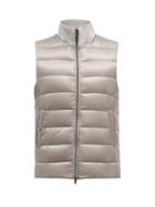 Mens Rtw Herno - High-neck Cotton-jersey And Quilted Down Gilet - Mens - Grey