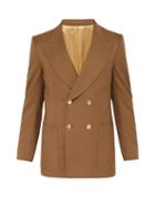 Matchesfashion.com Gucci - Double Breasted Twill Blazer - Mens - Brown