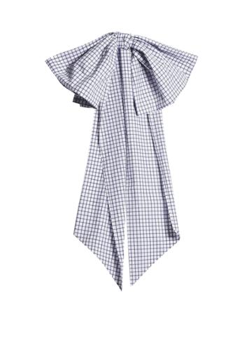 Dovima Paris Romy Bow-embellished Gingham Cotton Belt