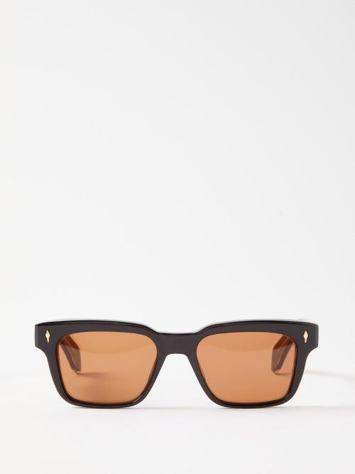 Jacques Marie Mage - Molino Rectangle-frame Acetate Sunglasses - Mens - Black Multi