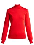 Matchesfashion.com Givenchy - High Neck Knit Top - Womens - Red