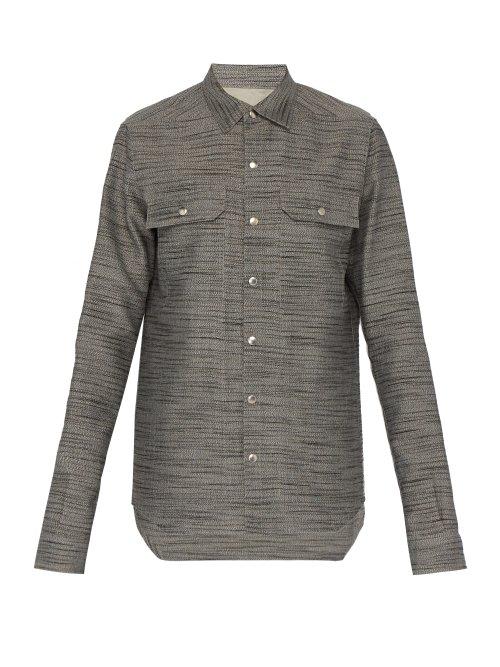Matchesfashion.com Rick Owens - D Ring Overshirt - Mens - Grey