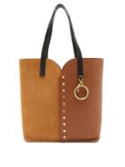 Matchesfashion.com See By Chlo - Gaia Suede And Leather Tote Bag - Womens - Brown Multi