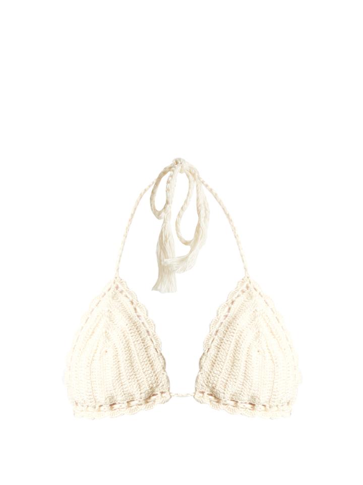 Anna Kosturova Crochet Triangle Bikini Top