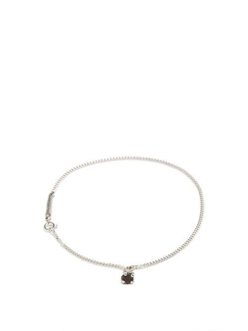 Matchesfashion.com Pearls Before Swine - Spiced Raw-diamond & Sterling-silver Bracelet - Mens - Silver