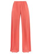 16arlington - Mandrake Wide-leg Satin Trousers - Womens - Pink