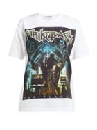Matchesfashion.com Junya Watanabe - Strike Back Graphic Print Cotton T Shirt - Womens - White Multi