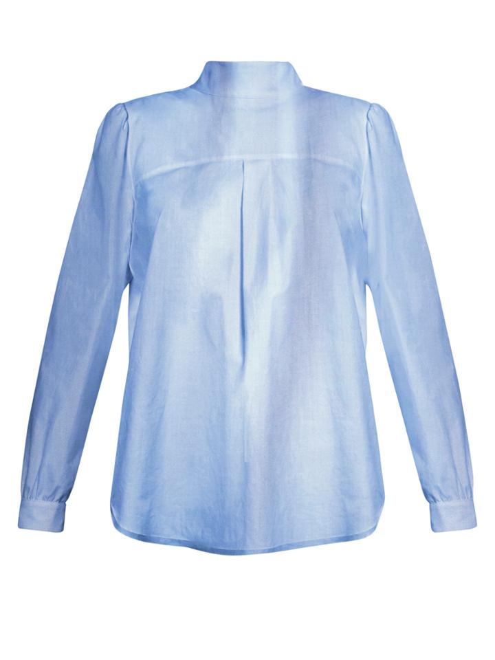 Golden Goose Deluxe Brand Betta High-neck Cotton-chambray Shirt