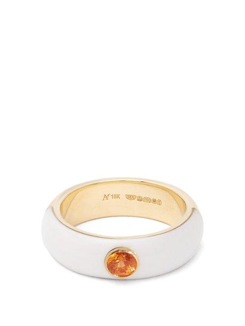 Matchesfashion.com Marc Alary - Belsa Sapphire & 18kt Gold Ring - Womens - Yellow Gold