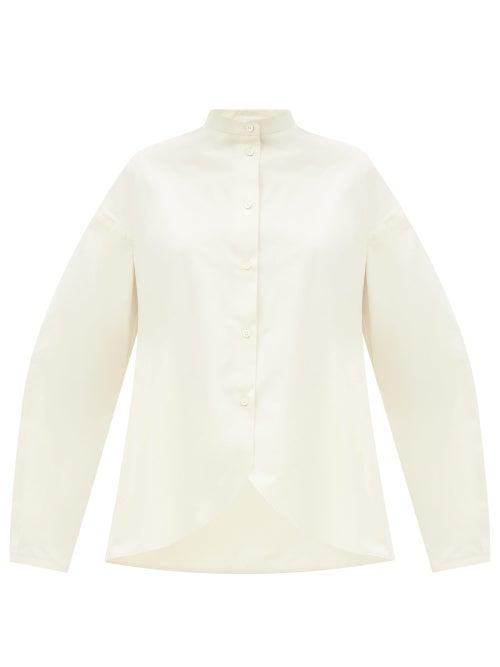 Matchesfashion.com Jil Sander - Nicoleta Stand-collar Cotton Shirt - Womens - Ivory