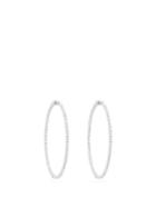 Matchesfashion.com Lynn Ban - Cubic Zirconia & Sterling-silver Hoop Earrings - Womens - White