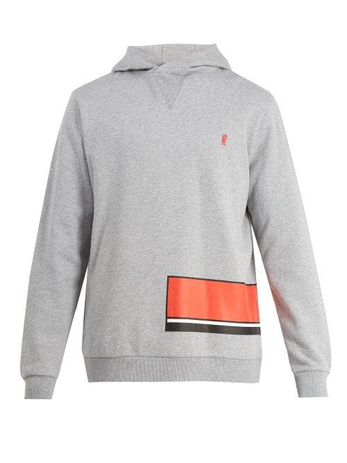 Matchesfashion.com P.e Nation - Catch Point Cotton Jersey Hooded Sweatshirt - Mens - Grey Multi