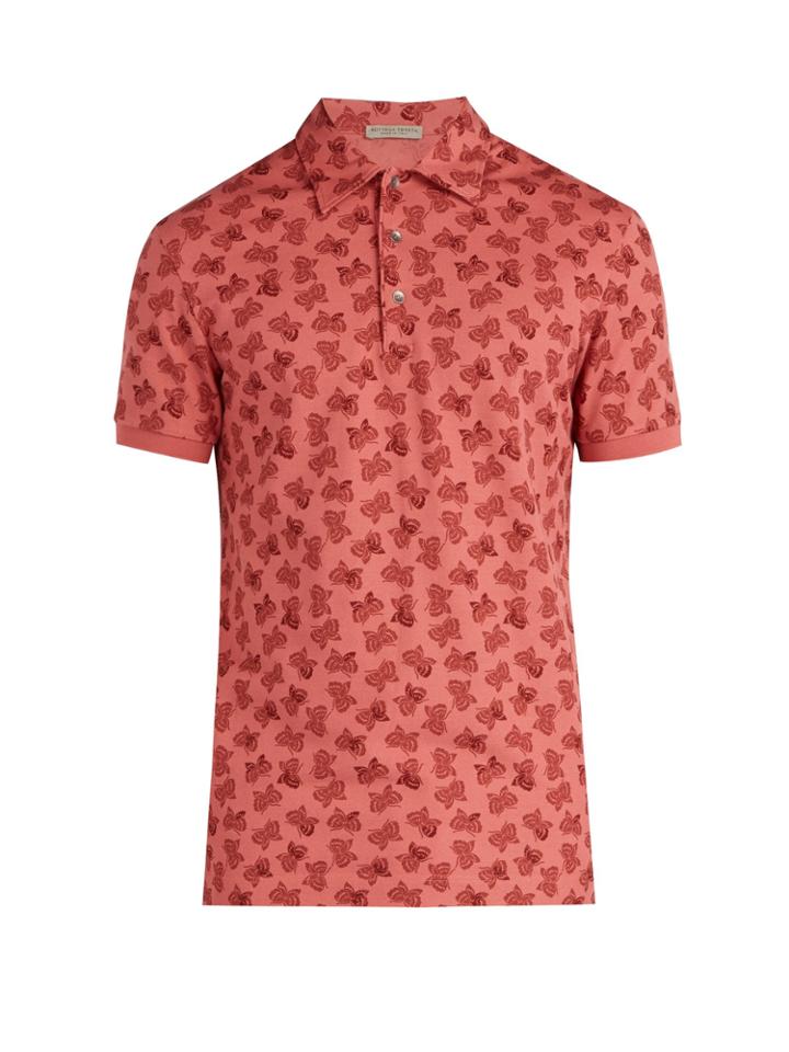 Bottega Veneta Butterfly-print Polo Shirt