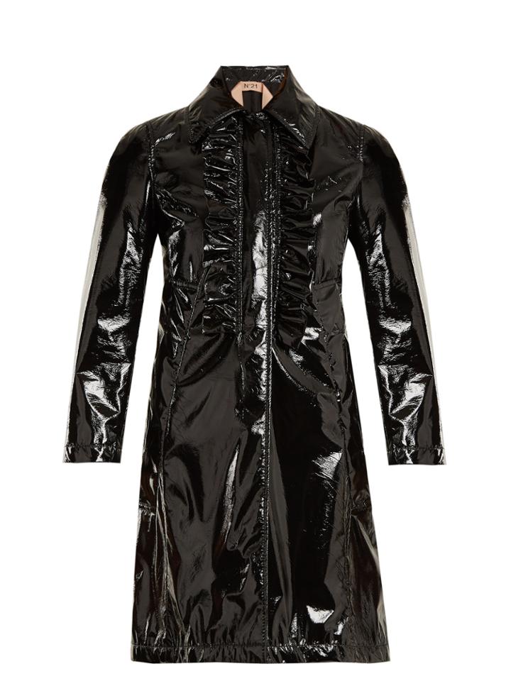 No. 21 Ruffle-trimmed Coated Coat