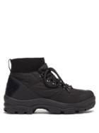 Matchesfashion.com Moncler - Clement Suede-panelled Padded Shell Boots - Mens - Black