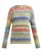 Matchesfashion.com Raey - Striped Hand Painted Knitted Sweater - Womens - Multi