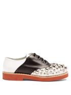 Miu Miu Stud-embellished Lace-up Leather Shoes
