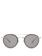 Matchesfashion.com Garrett Leight - X Rimowa Round Metal And Acetate Sunglasses - Mens - Black