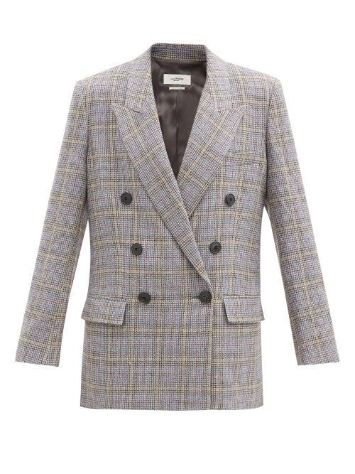 Matchesfashion.com Isabel Marant Toile - Leaganea Prince Of Wales-check Blazer - Womens - Multi